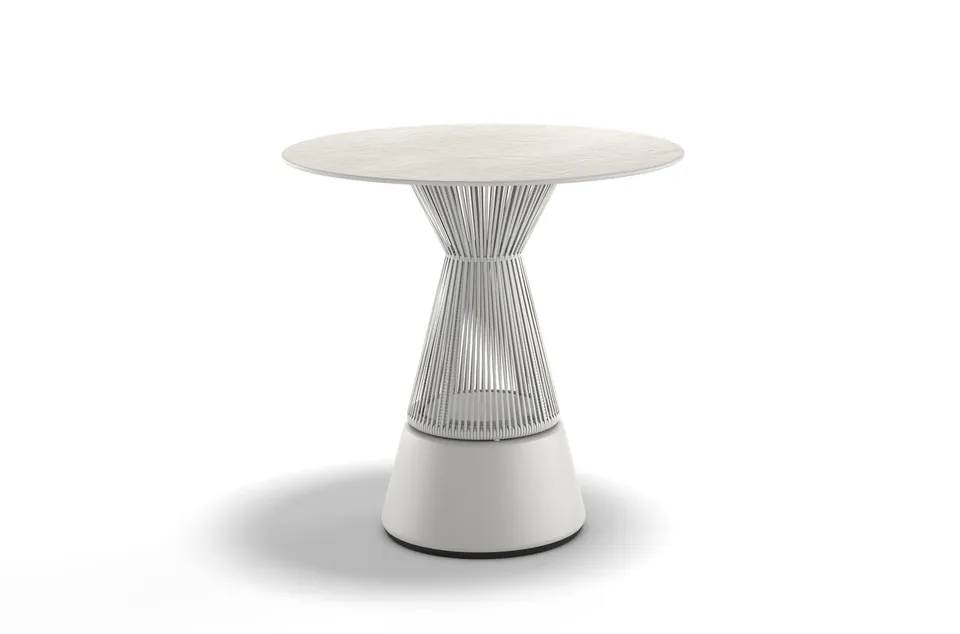Dedon Cirql Nu bistro table, studio photo
