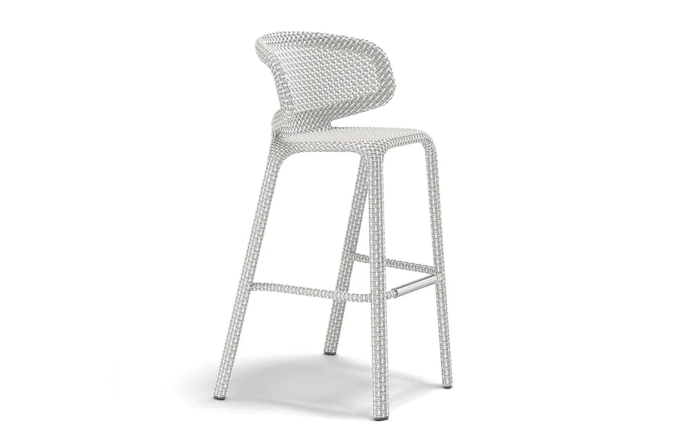Dedon Seashell Nuo barstool, studio photo