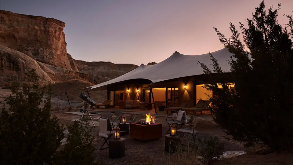 Dedon Seax outdoor furniture, set up outdoors